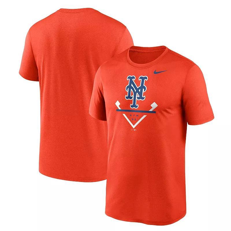 Mens Nike Orange New York Mets Big & Tall Icon Legend Performance T-Shirt Product Image