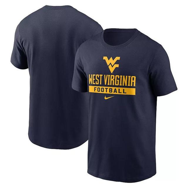 Mens Nike West Virginia Mountaineers Football T-Shirt Blue Product Image