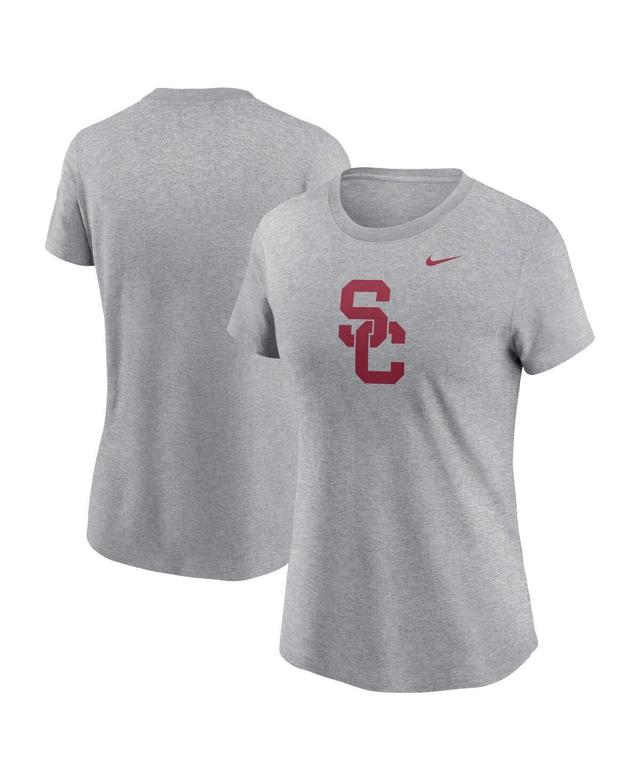 Womens Nike Heather Gray USC Trojans Primetime Evergreen Logo T-Shirt Product Image