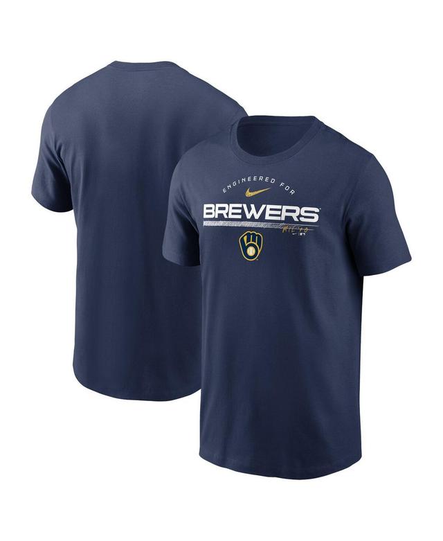 Mens Nike Navy Milwaukee Brewers Team Engineered Performance T-shirt Product Image