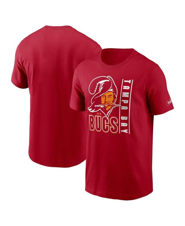 Mens Nike Red Tampa Bay Buccaneers Lockup Essential T-shirt Product Image