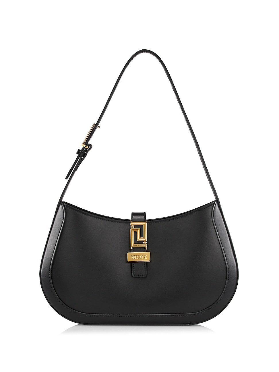 Womens Greca Large Leather Hobo Bag Product Image