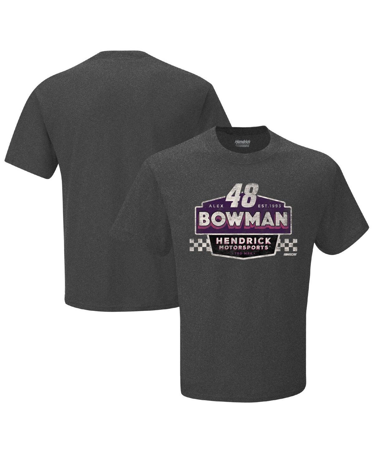 Mens Hendrick Motorsports Team Collection Heather Charcoal Alex Bowman Vintage-Inspired Duel T-shirt Product Image