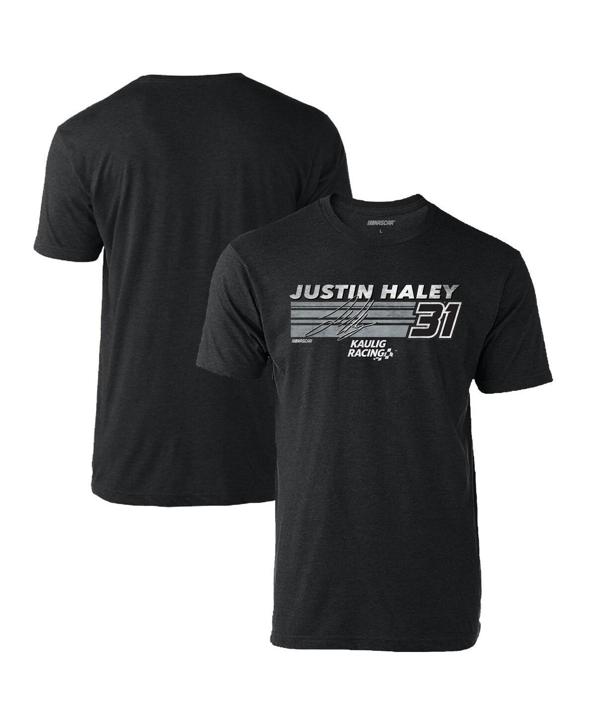 Mens Checkered Flag Sports Heather Charcoal Justin Haley Hot Lap T-shirt Product Image