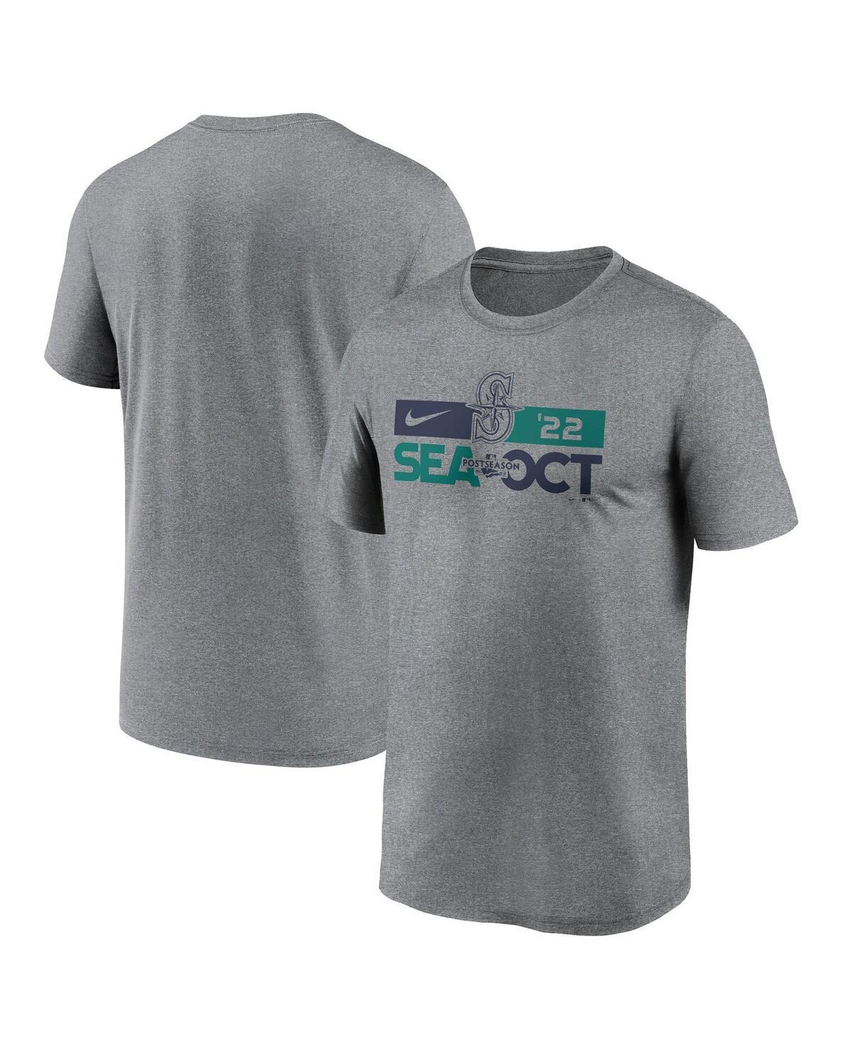 Mens Nike Heather Charcoal Seattle Mariners 2022 Postseason T-shirt Product Image