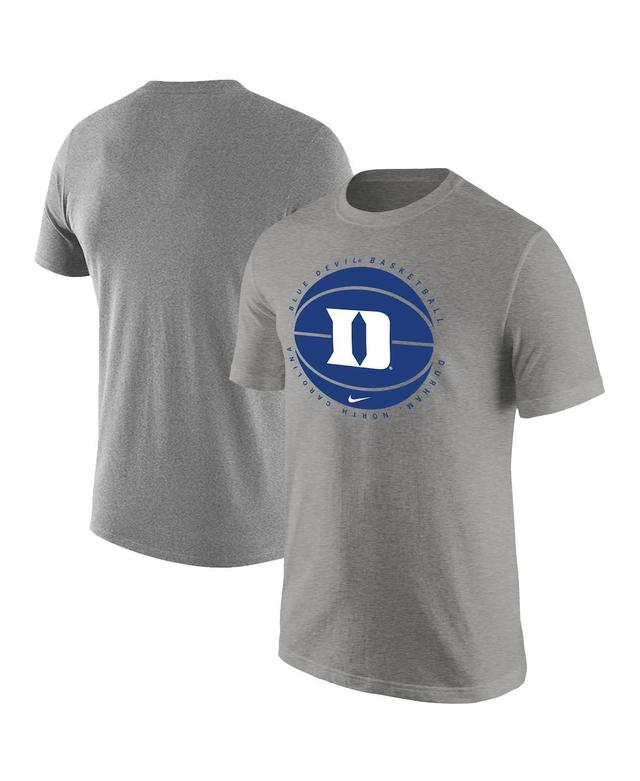 Mens Nike Heather Gray Duke Blue Devils Basketball Logo T-shirt Product Image