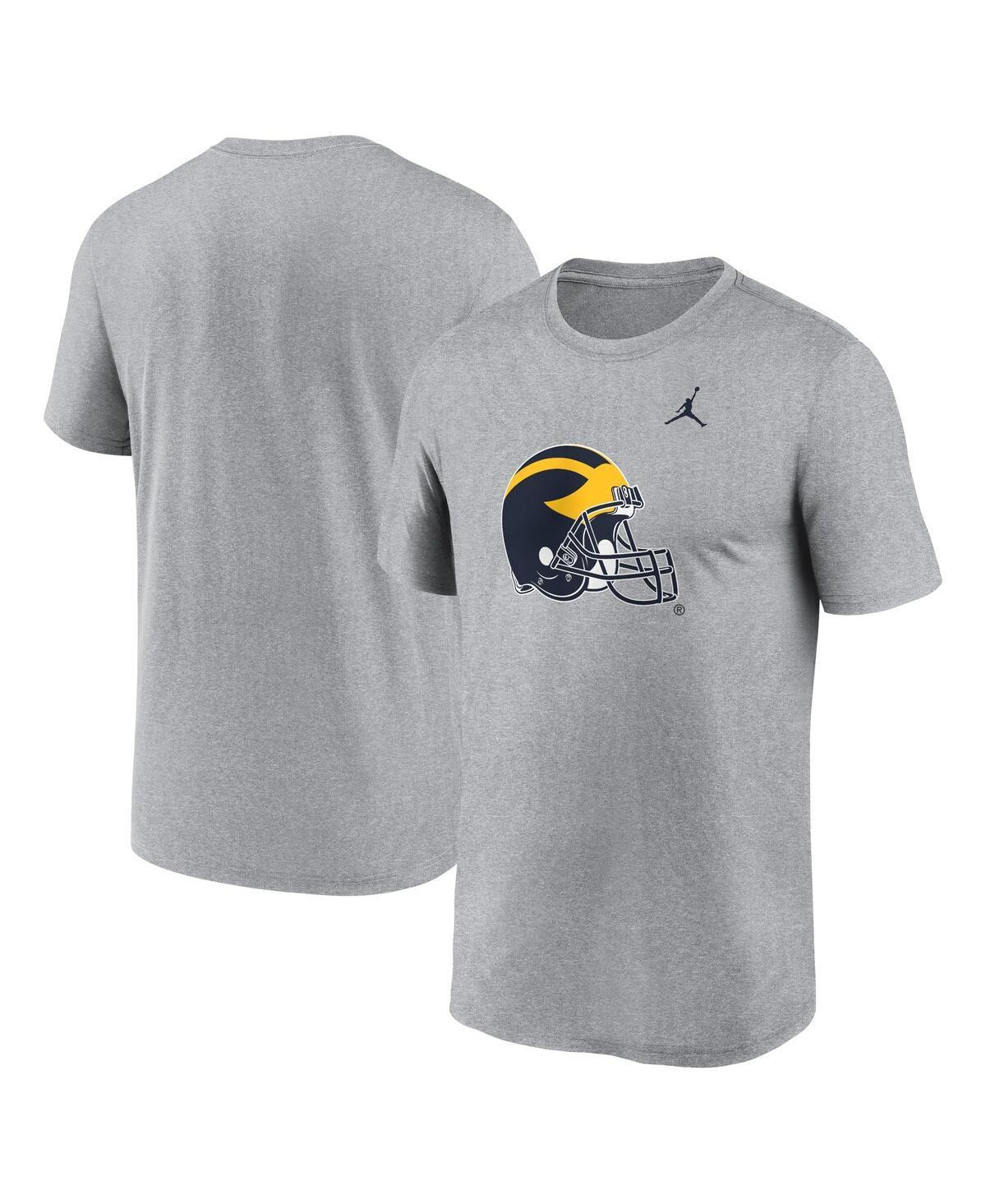 Jordan Mens Heather Gray Michigan Wolverines Primetime Legend Alternate Logo T-Shirt Product Image