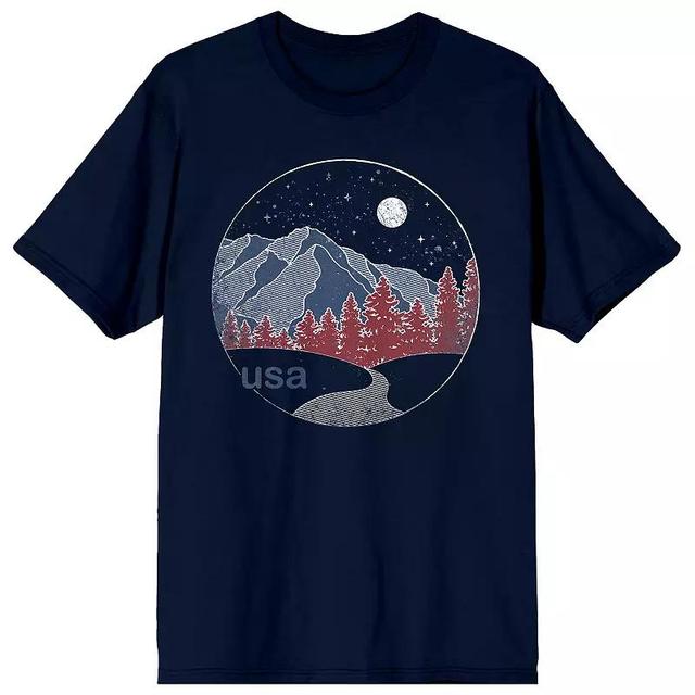 Mens Americana Starry Mountains Graphic Tee Product Image