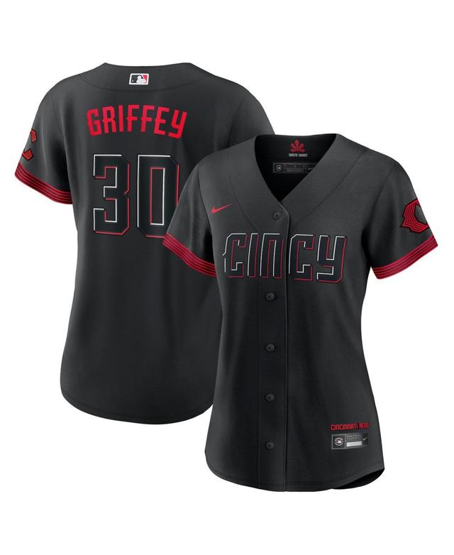 Womens Nike Ken Griffey Jr. Black Cincinnati Reds 2023 City Connect Replica Player Jersey Product Image