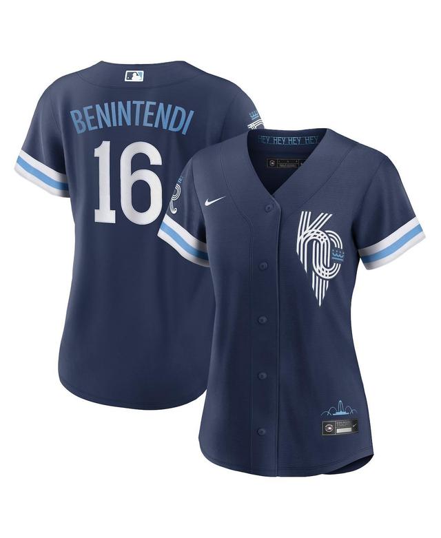 Womens Nike Andrew Benintendi Navy Kansas City Royals City Connect Replica Player Jersey - Navy Product Image