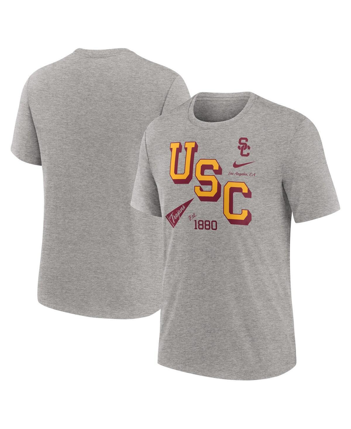 Nike Mens Heather Gray Usc Trojans Blitz Roll Call Tri-Blend T-Shirt Product Image