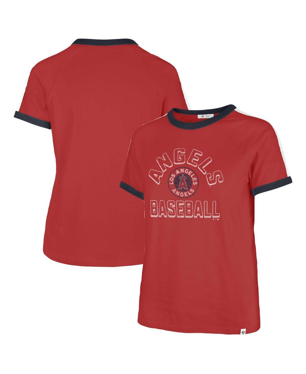 Womens 47 Brand Red Distressed Los Angeles Angels City Connect Sweet Heat Peyton T-shirt Product Image