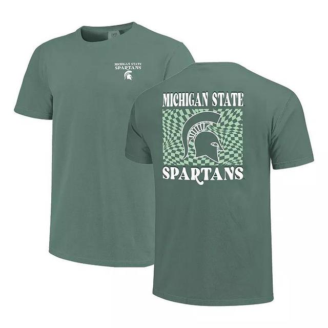 Womens Michigan State Spartans Comfort Colors Checkered Mascot T-Shirt Product Image