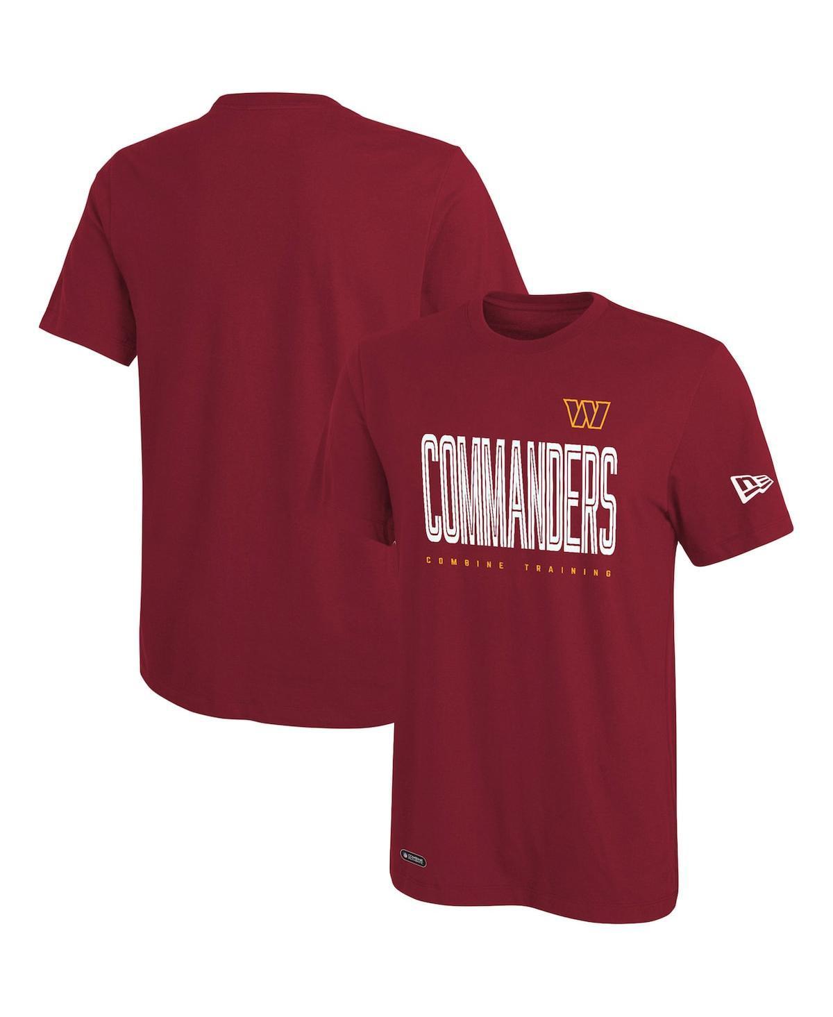 Mens New Era Burgundy Washington Commanders Combine Authentic Training Huddle Up T-shirt Product Image