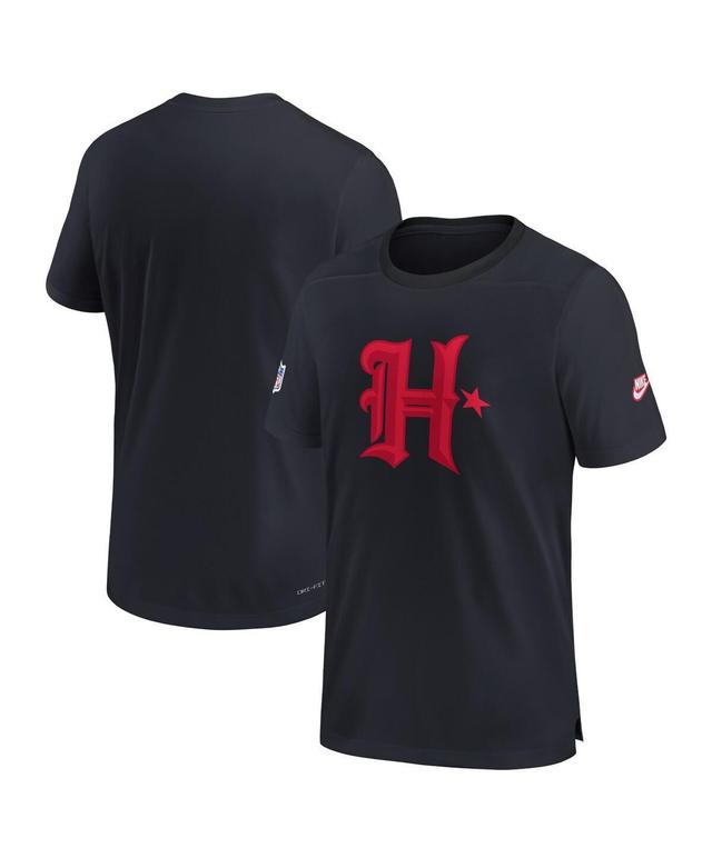 Nike Mens Navy Houston Texans Sideline Alternate Logo Coach Performance T-Shirt Product Image