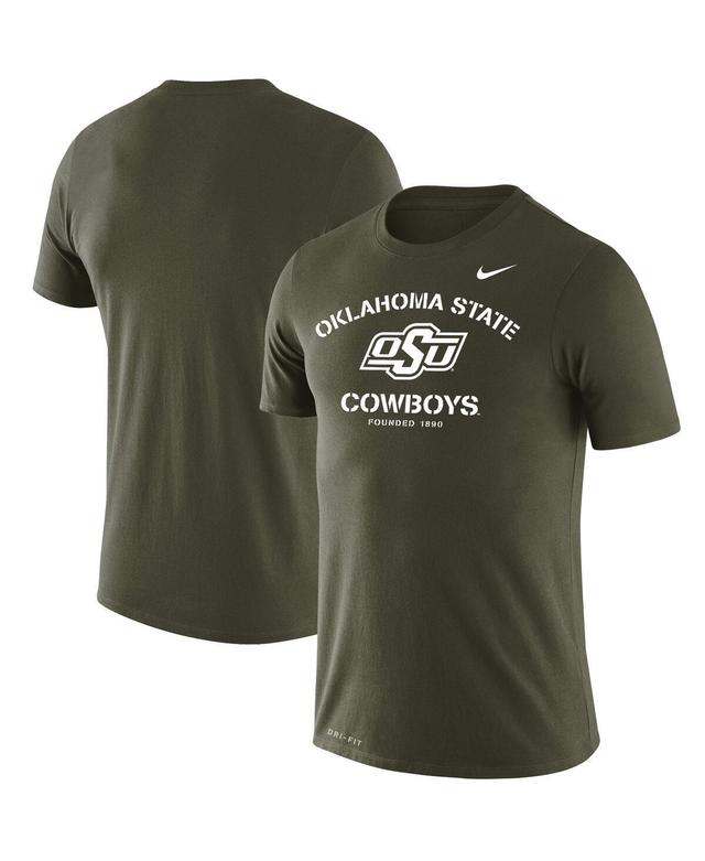 Mens Nike Olive Oklahoma State Cowboys Stencil Arch Performance T-Shirt Product Image