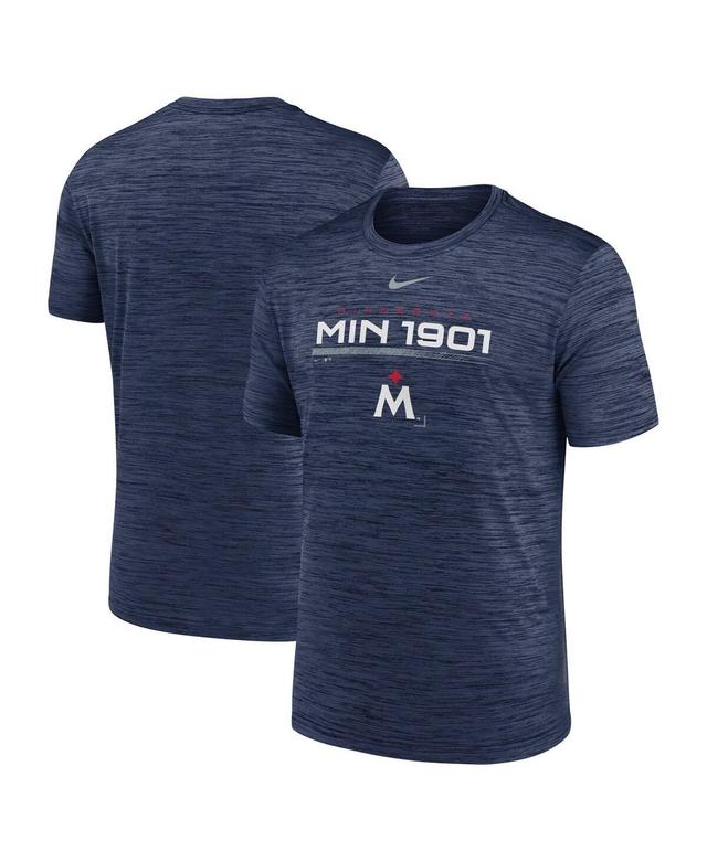 Mens Nike Navy Minnesota Twins Wordmark Velocity Performance T-shirt Product Image