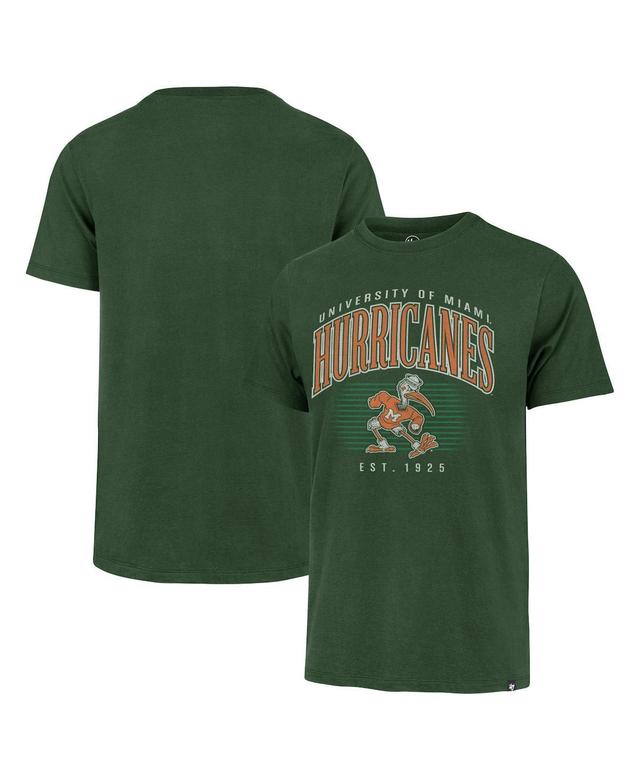 47 Brand Mens Green Miami Hurricanes Double Header Franklin T-Shirt Product Image