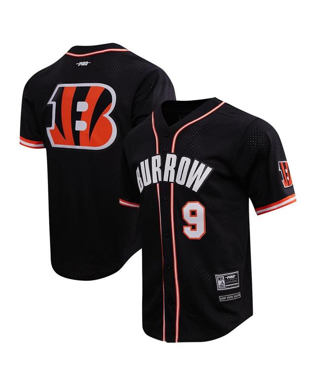 Pro Standard Mens Joe Burrow Black Cincinnati Bengals Baseball Button-Up Shirt Product Image