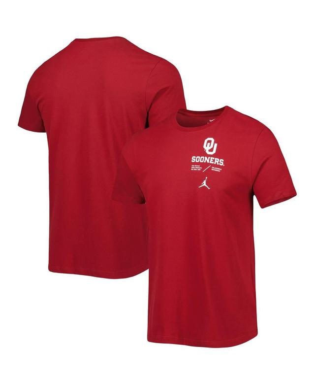 Mens Jordan Crimson Oklahoma Sooners Team Practice Performance T-shirt Product Image