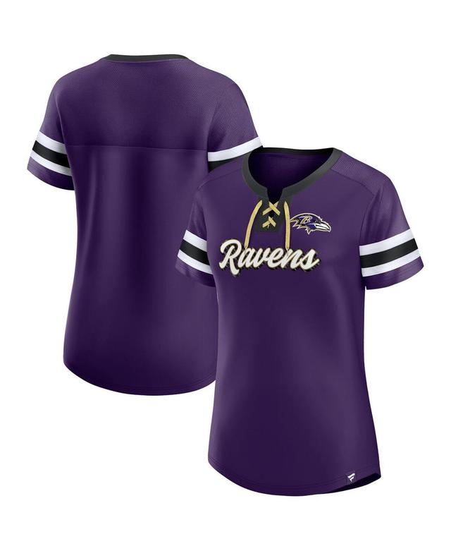 Womens Fanatics Purple Baltimore Ravens Original State Lace-Up T-shirt Product Image