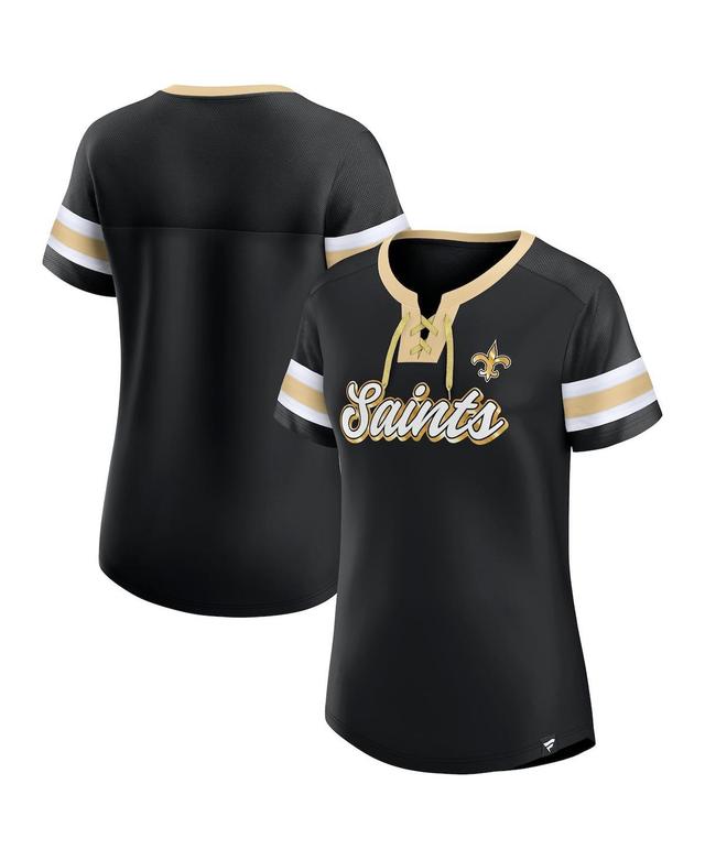 Womens Fanatics Branded New Orleans Saints Original State Lace-Up T-Shirt Product Image