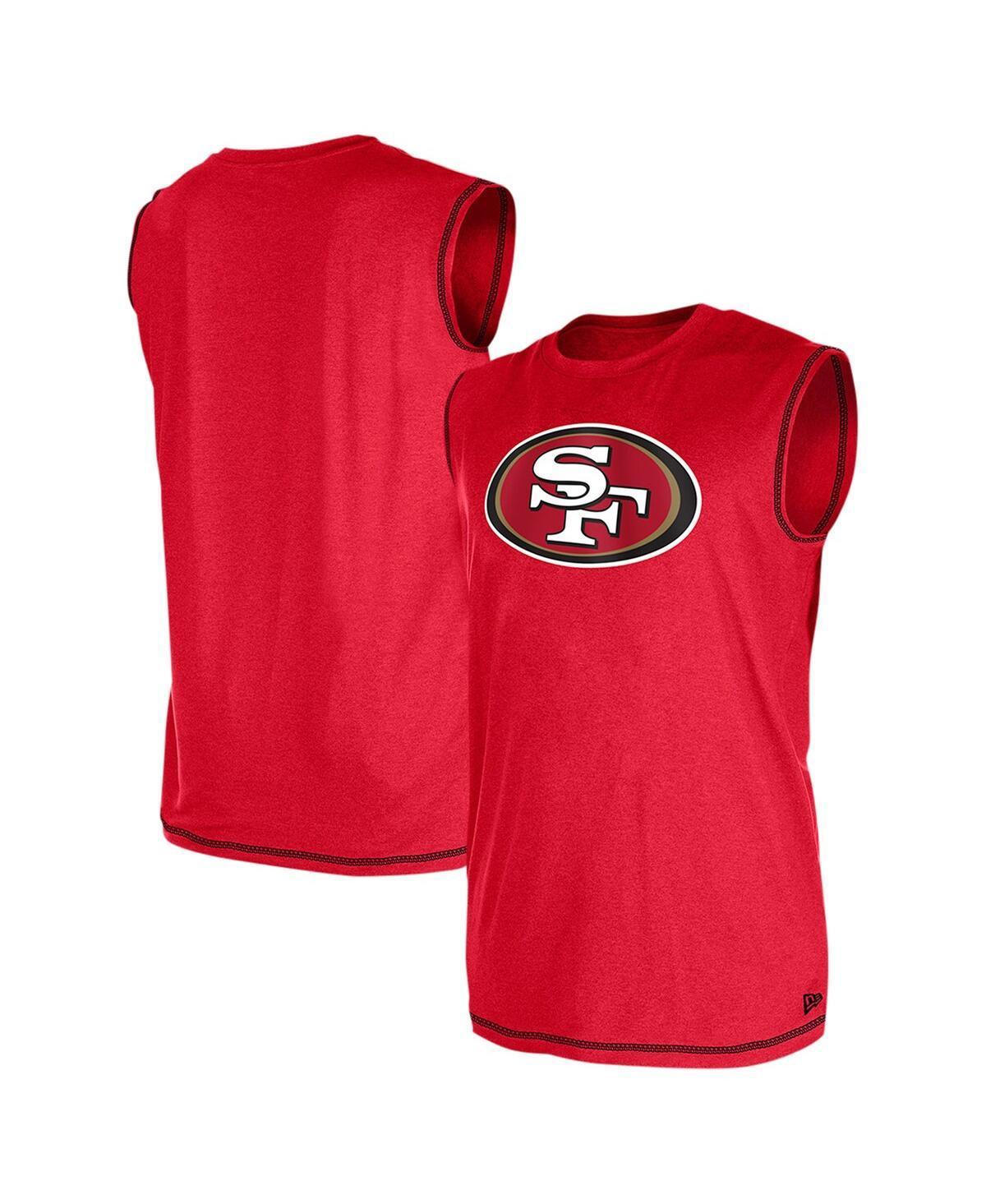 Mens New Era Scarlet San Francisco 49ers Tank Top Product Image