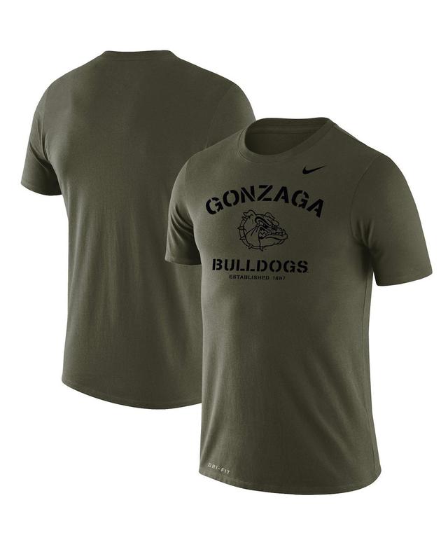 Mens Nike Olive Gonzaga Bulldogs Stencil Arch Performance T-shirt Product Image