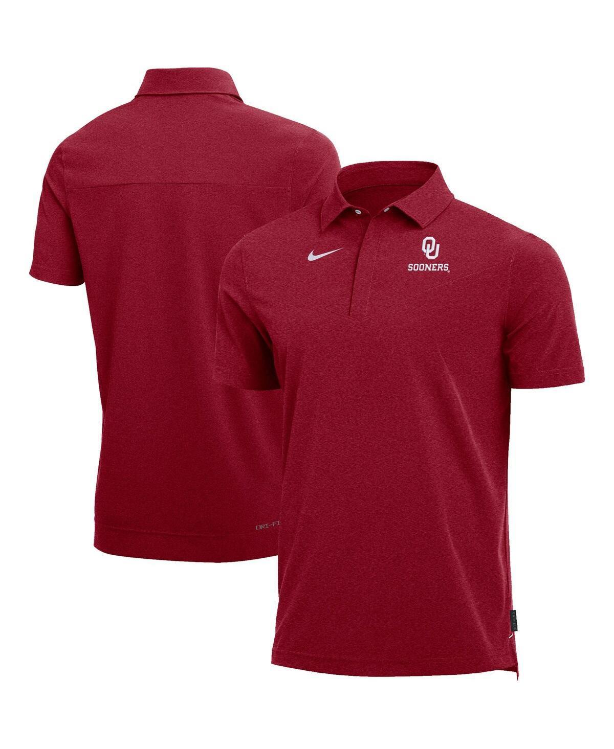 Mens Nike Heathered Crimson Oklahoma Sooners 2022 Coach Performance Polo Product Image