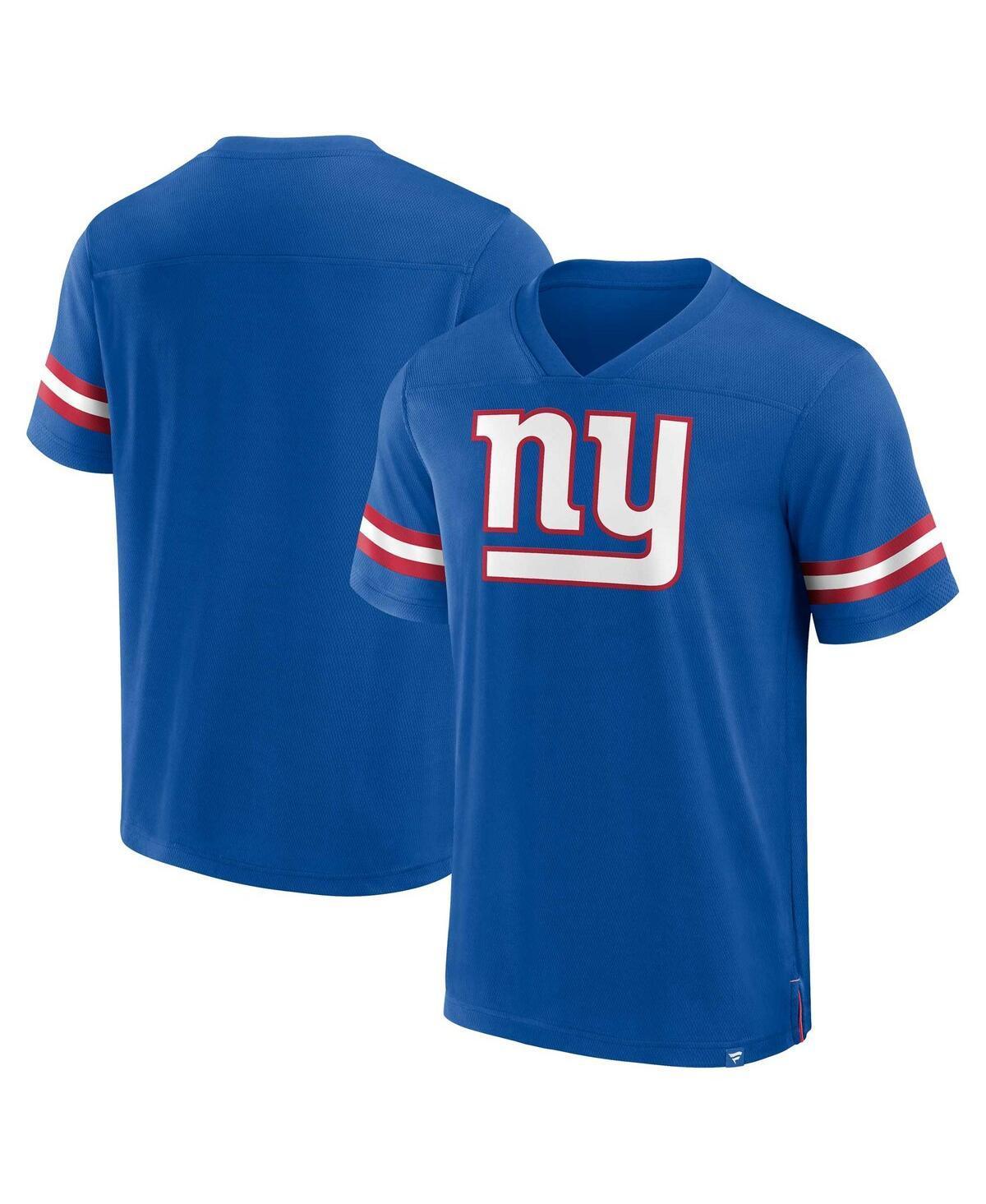 Mens Fanatics Royal New York Giants Jersey Tackle V-Neck T-shirt Product Image