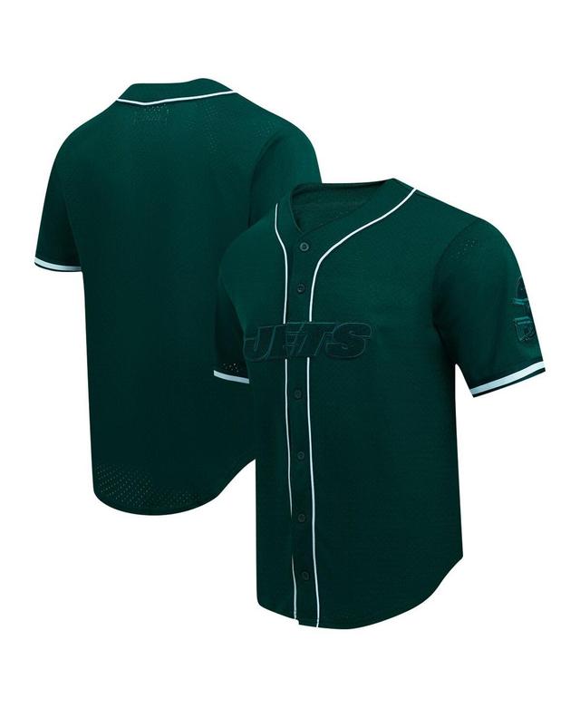 Pro Standard Mens Green New York Jets Triple Tonal Mesh Button-Up Shirt Product Image