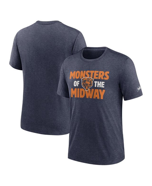 Mens Nike Heathered Chicago Bears Local Tri-Blend T-Shirt Blue Product Image