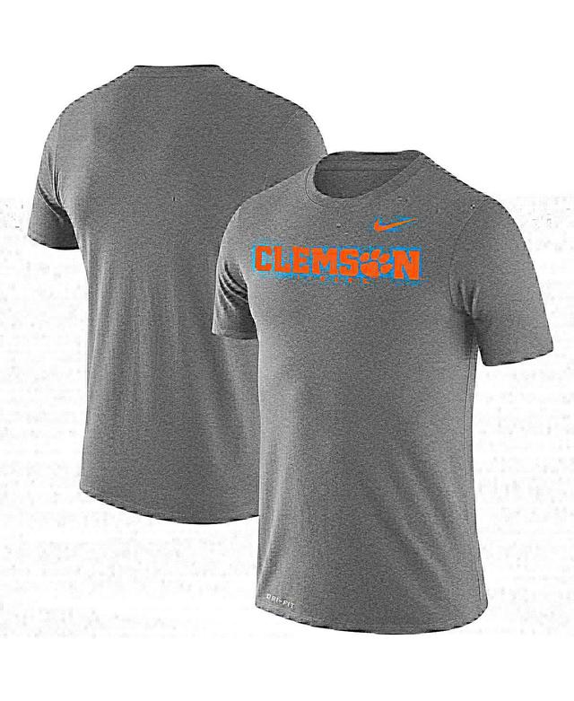 Mens Nike Heathered Charcoal Clemson Tigers Big and Tall Legend Facility Performance T-shirt Product Image