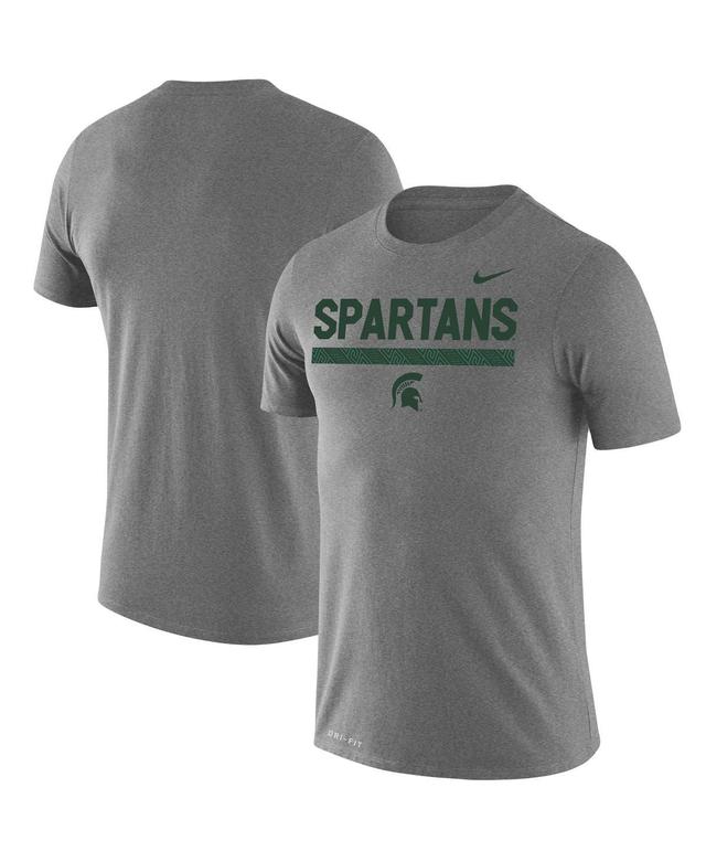 Mens Nike Heathered Gray Michigan State Spartans Team DNA Legend Performance T-Shirt Product Image