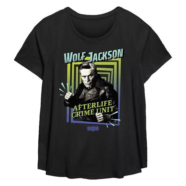 Plus Size Beetlejuice 2 Wolf Jackson Poster Afterlife Crime Unit Flowy Graphic Tee, Womens Product Image