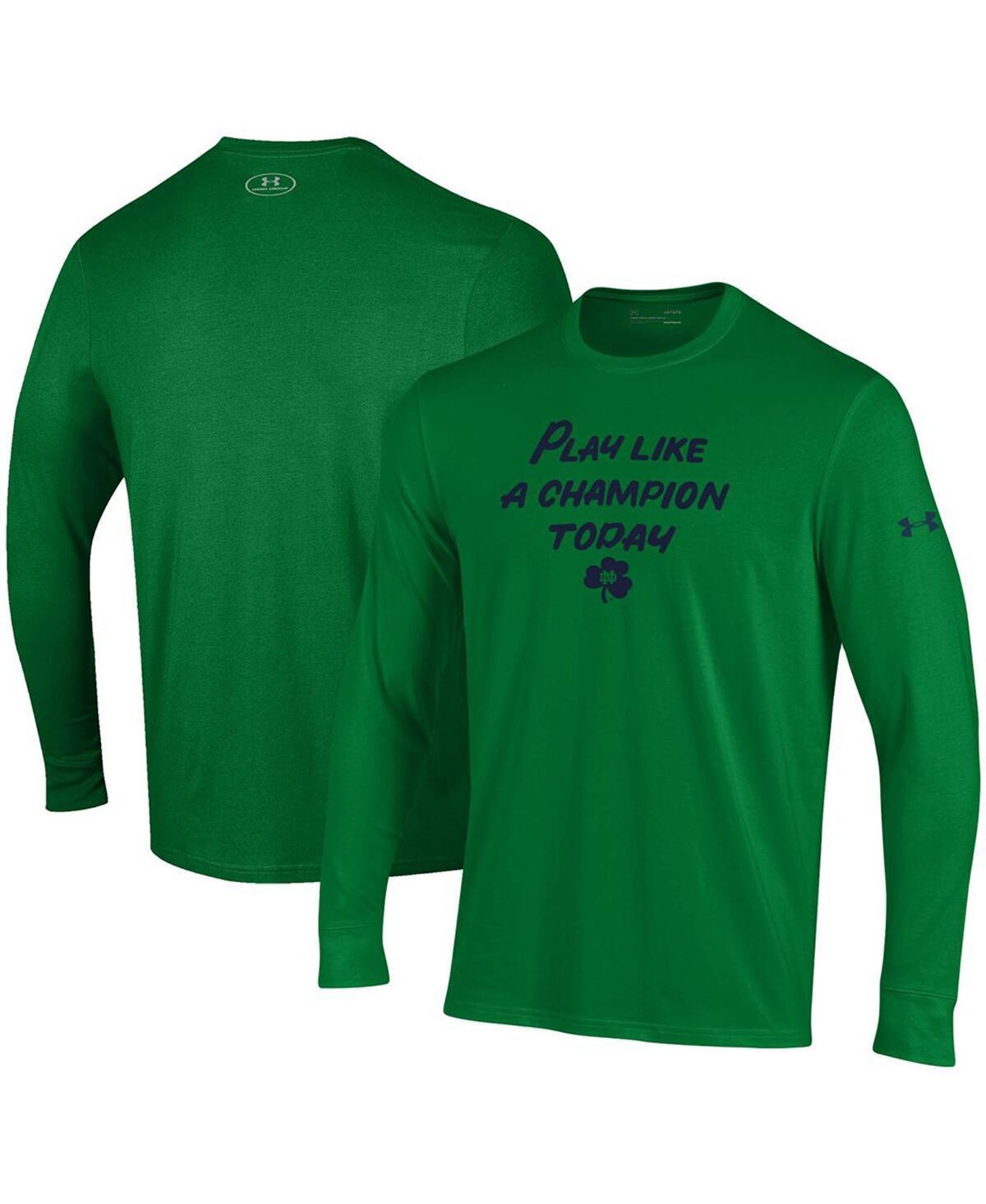 Mens Under Armour Notre Dame Fighting Irish Play Like A Champion Today Long Sleeve Performance T-Shirt Product Image