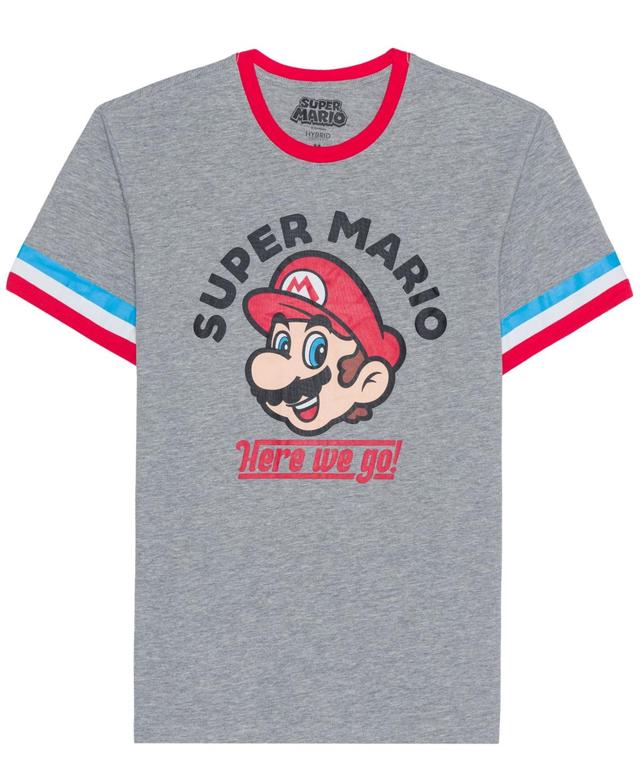 Hybrid Mens Super Mario Short Sleeve Ringer T-shirt Product Image