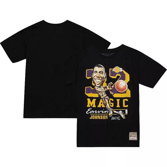 Mens Mitchell & Ness Magic Johnson Los Angeles Lakers Hardwood Classics Caricature T-shirtMens Mitchell & Ness Magic Johnson Los Angeles Product Image