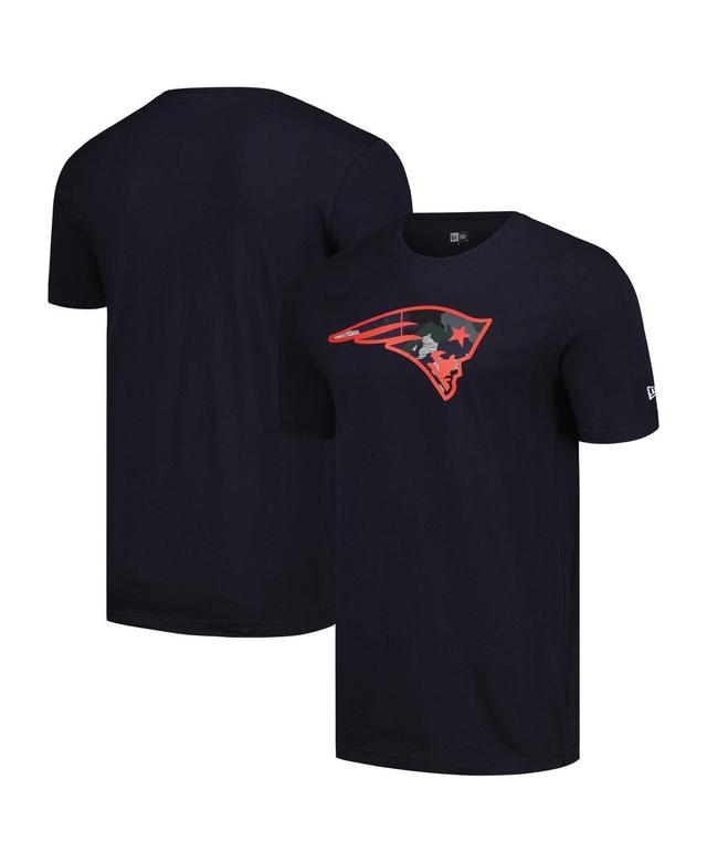 New Era Mens Navy New England Patriots Camo Logo T-Shirt Product Image