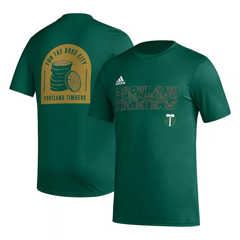 Mens adidas Green Portland Timbers Team Jersey Hook Aeroready T-shirt Product Image