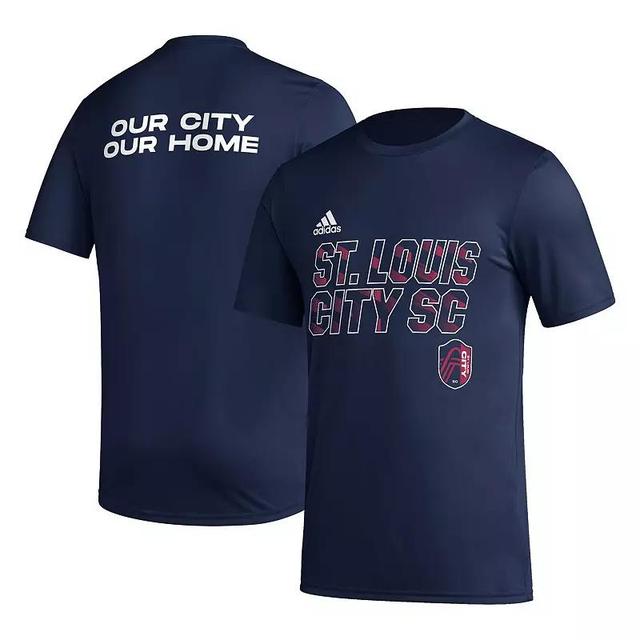 Mens adidas Navy St. Louis City SC Team Jersey Hook AEROREADY T-Shirt Slc Blue Product Image