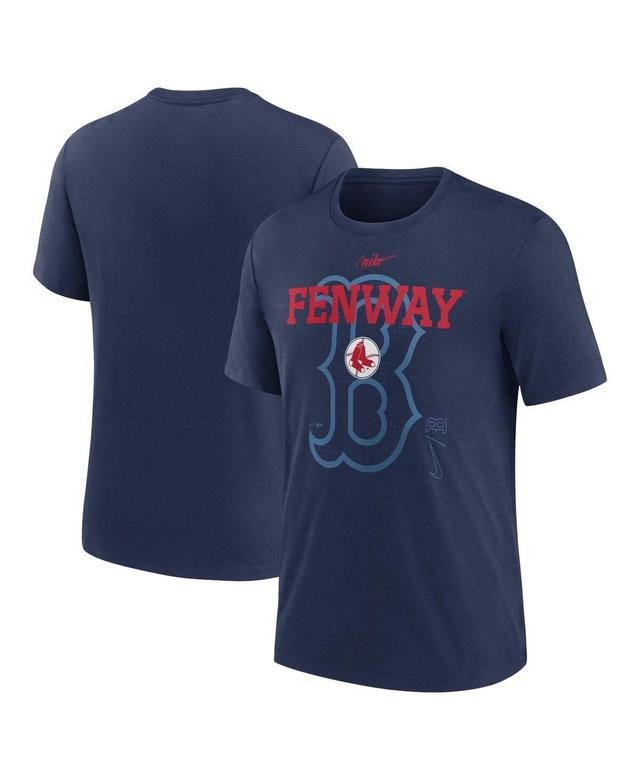 Mens Nike  Navy Boston Red Sox Rewind Retro Tri-Blend T-Shirt Product Image