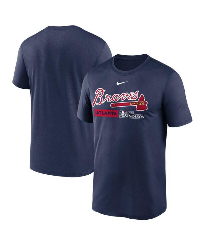 Mens Nike Navy Atlanta Braves 2023 Postseason Authentic Collection Dugout T-shirt Product Image