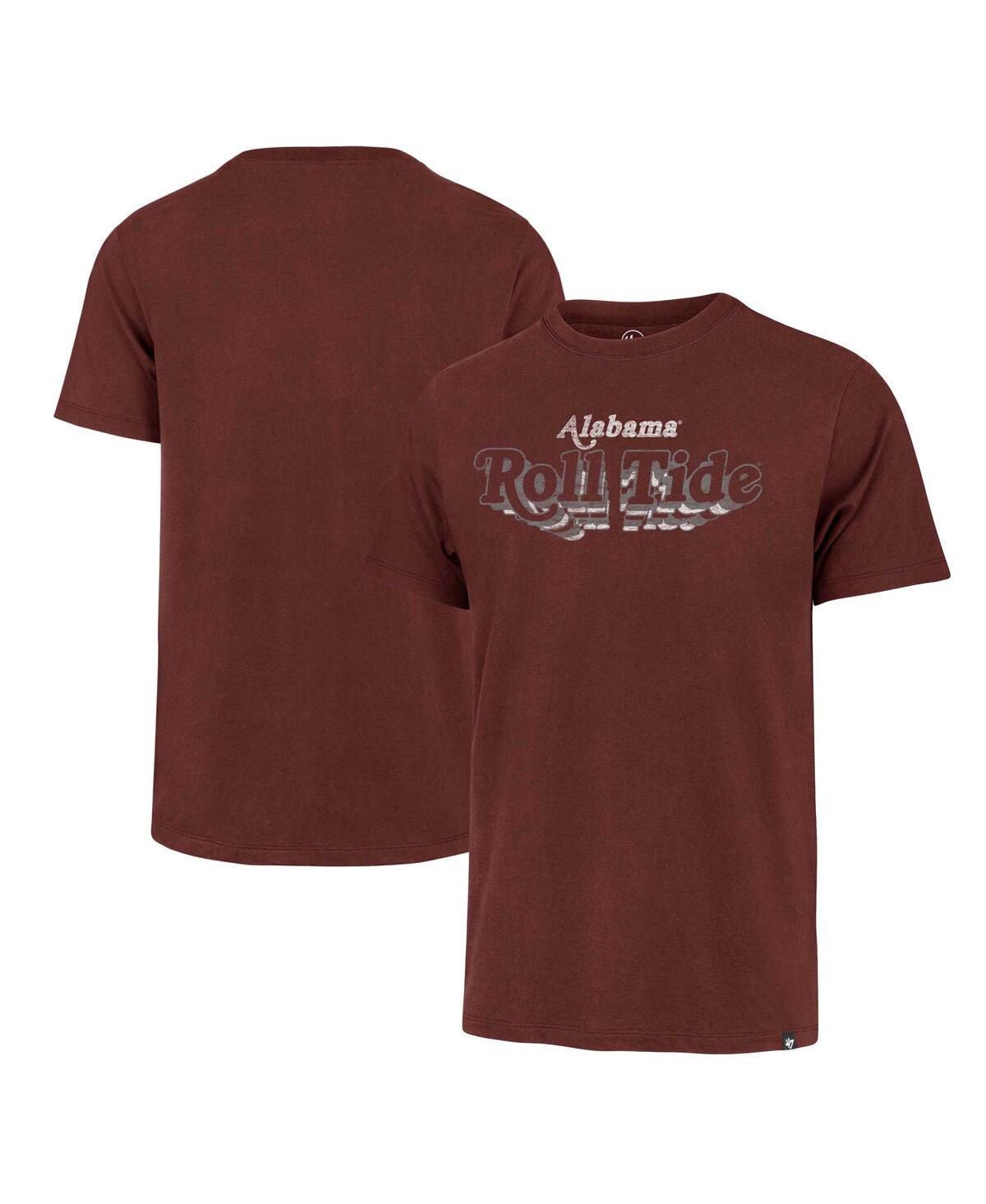 Mens 47 Brand Crimson Distressed Alabama Crimson Distressed Tide Article Franklin T-shirt Product Image