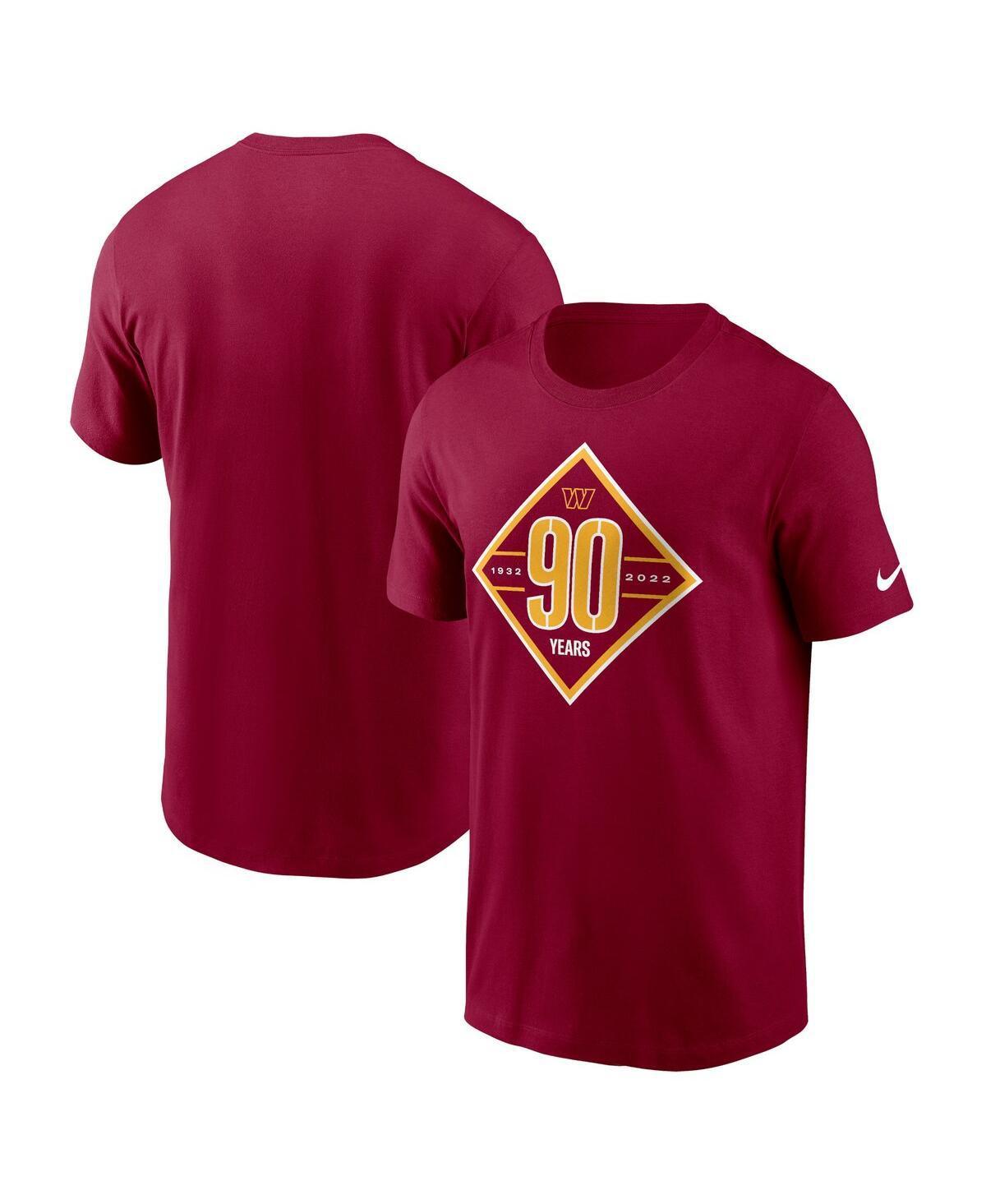 Mens Nike Burgundy Washington Commanders 90th Anniversary T-shirt Product Image