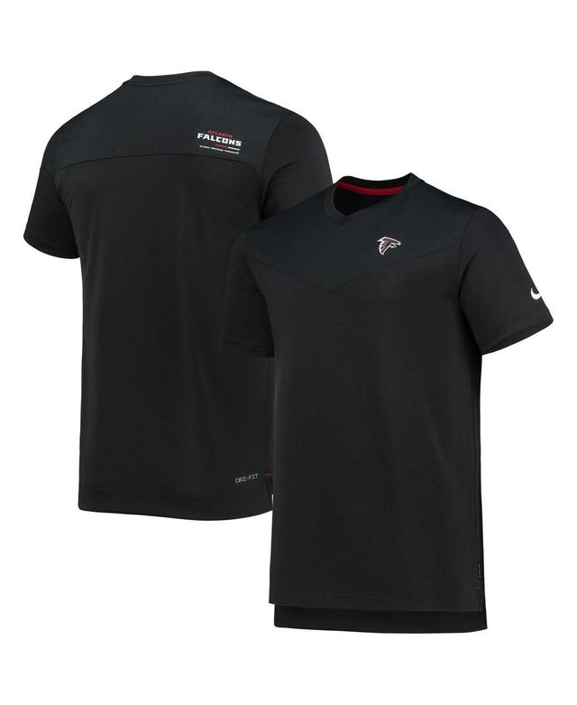 Mens Nike Black Atlanta Falcons Sideline Coach Chevron Lock Up Logo V-Neck Performance T-Shirt Product Image