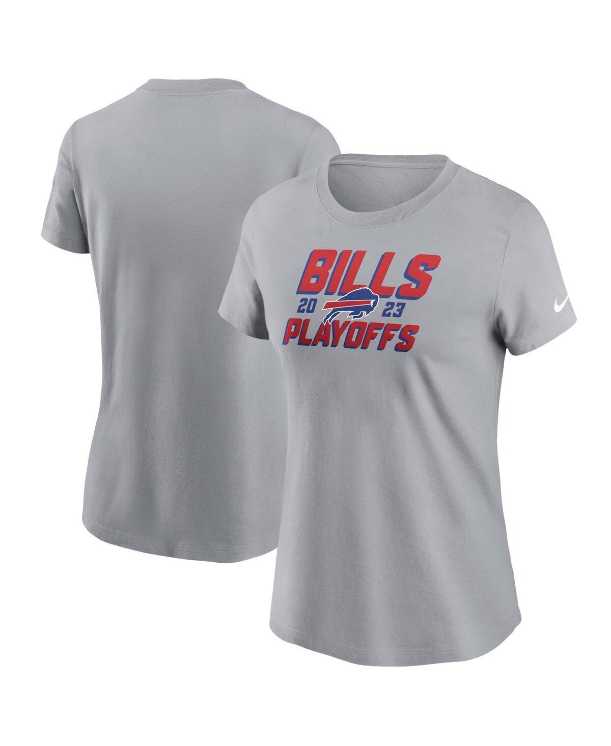 Womens Nike Gray Buffalo Bills 2023 Nfl Playoffs Iconic T-shirt Product Image