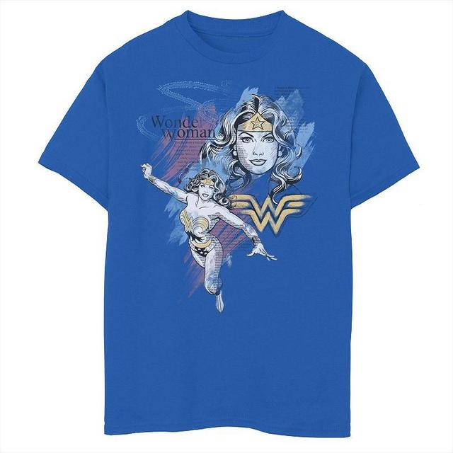 Boys 8-20 DC Comics Wonder Woman Vintage Watercolor Sketch Portrait Tee, Boys Product Image