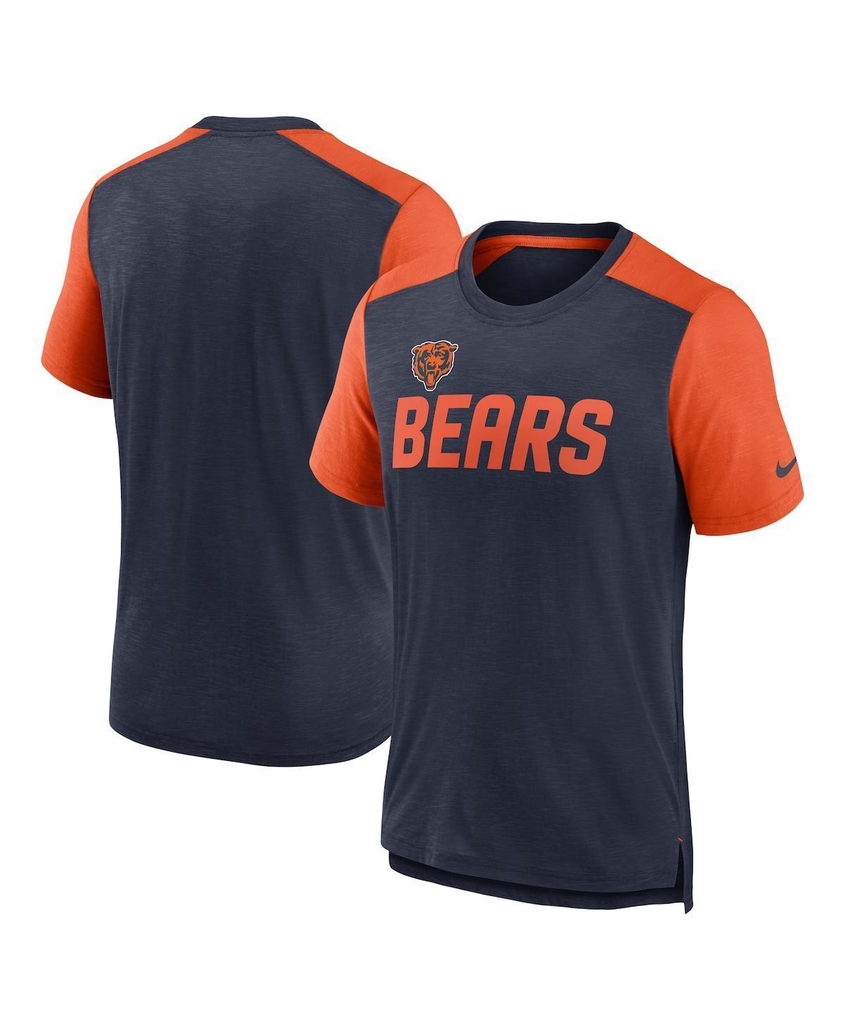 Mens Nike Heathered Brown/Heathered Orange Cleveland Browns Color Block Team Name T-Shirt Product Image