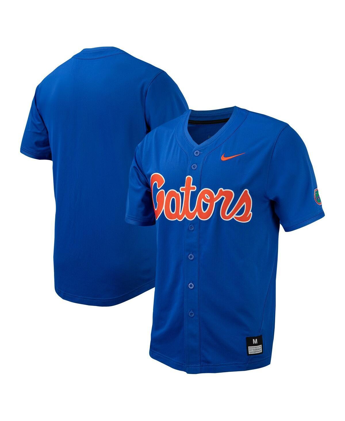 Mens Nike Royal Florida Gators Replica Full-Button Baseball Jersey - Royal Product Image